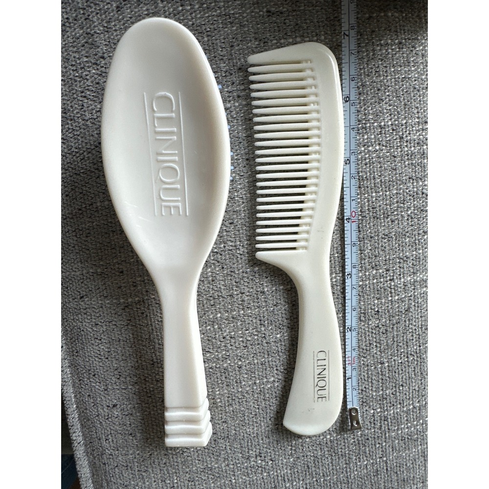Clinique Brush and Comb Set White Travel Size Hair Care Beauty Accessories